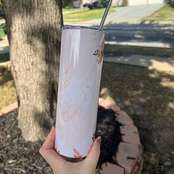 Religious bible 20oz stainless steel tumbler with metal straw - Picture 4 of 5